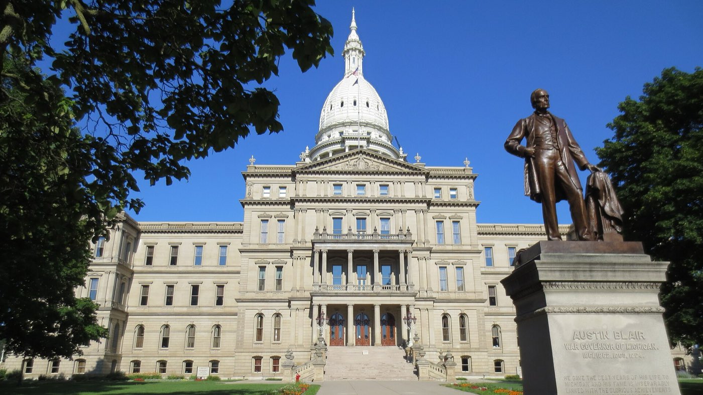 State Capital and Statue, Lansing, Michigan