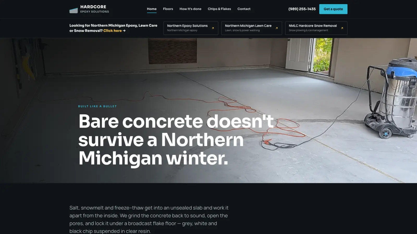 Homepage of Hardcore Epoxy Solutions