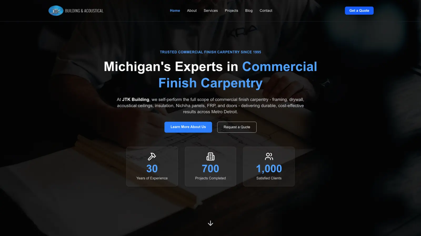 Homepage of JTK Building & Acoustical